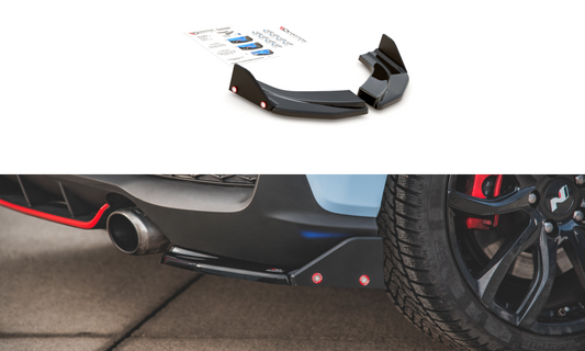 Rear side splitters v.6 + flaps hyundai i30 n mk3 hatchback