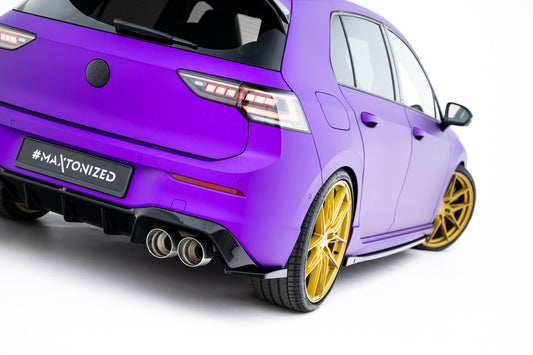 Rear side splitters v.6 for volkswagen golf r mk8 facelift