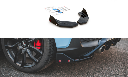 Rear side splitters v.7 + flaps hyundai i30 n mk3 hatchback