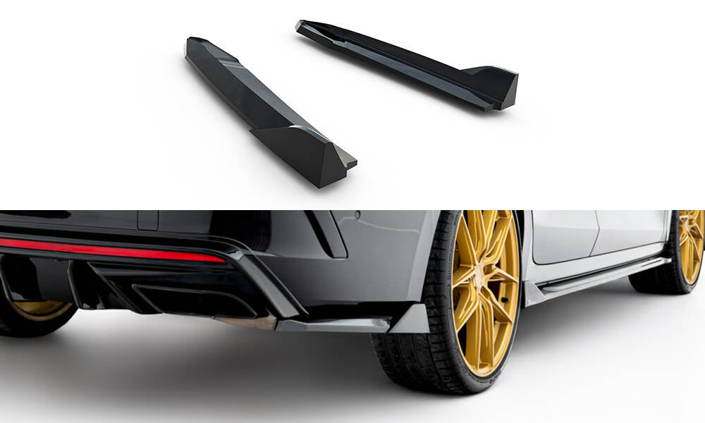 Rear side splitters v.8 skoda octavia rs liftback / combi mk4 / mk4 facelift