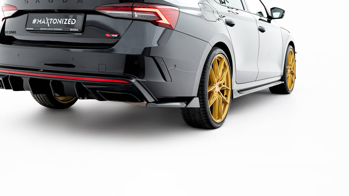 Rear side splitters v.8 skoda octavia rs liftback / combi mk4 / mk4 facelift