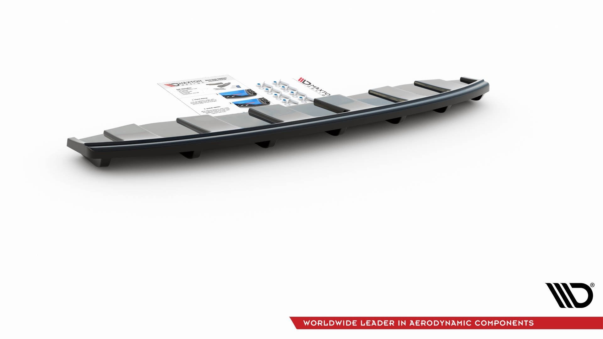 Rear splitter audi a6 c7 s-line avant exhaust 2x1 (with vertical bars)