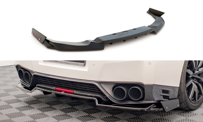 Rear splitter + flaps for nissan gtr r35 facelift