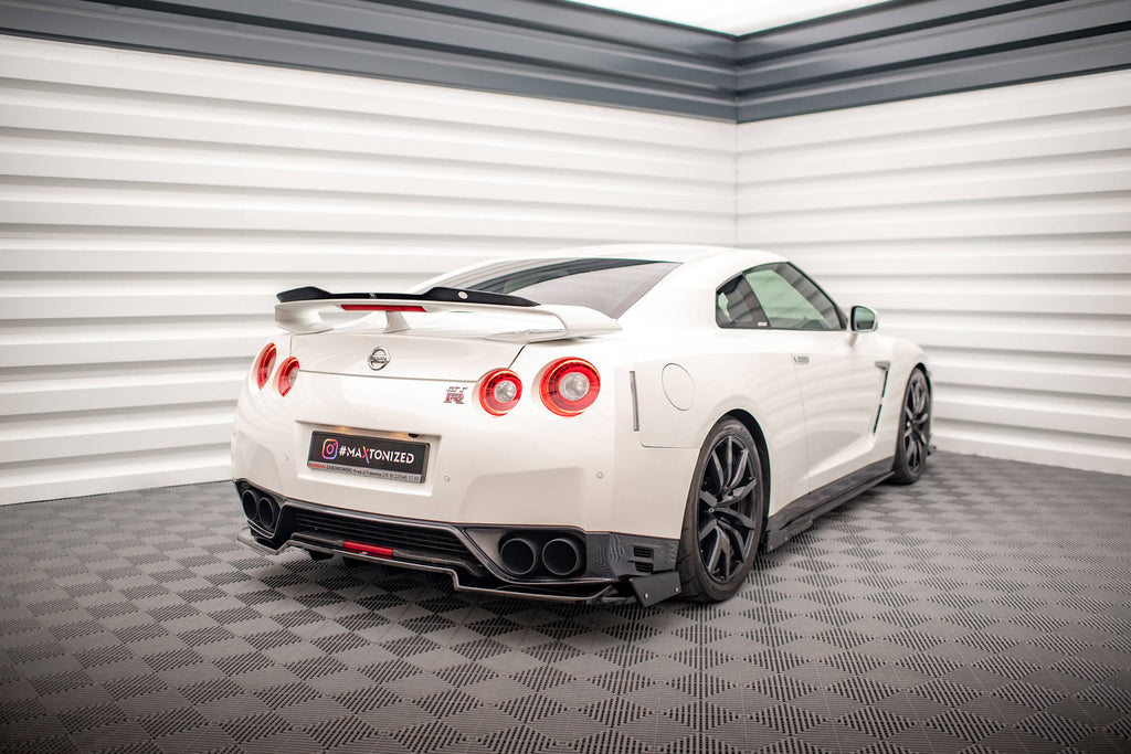 Bageste splitter + klapper til Nissan GTR R35 ansigtsløftning