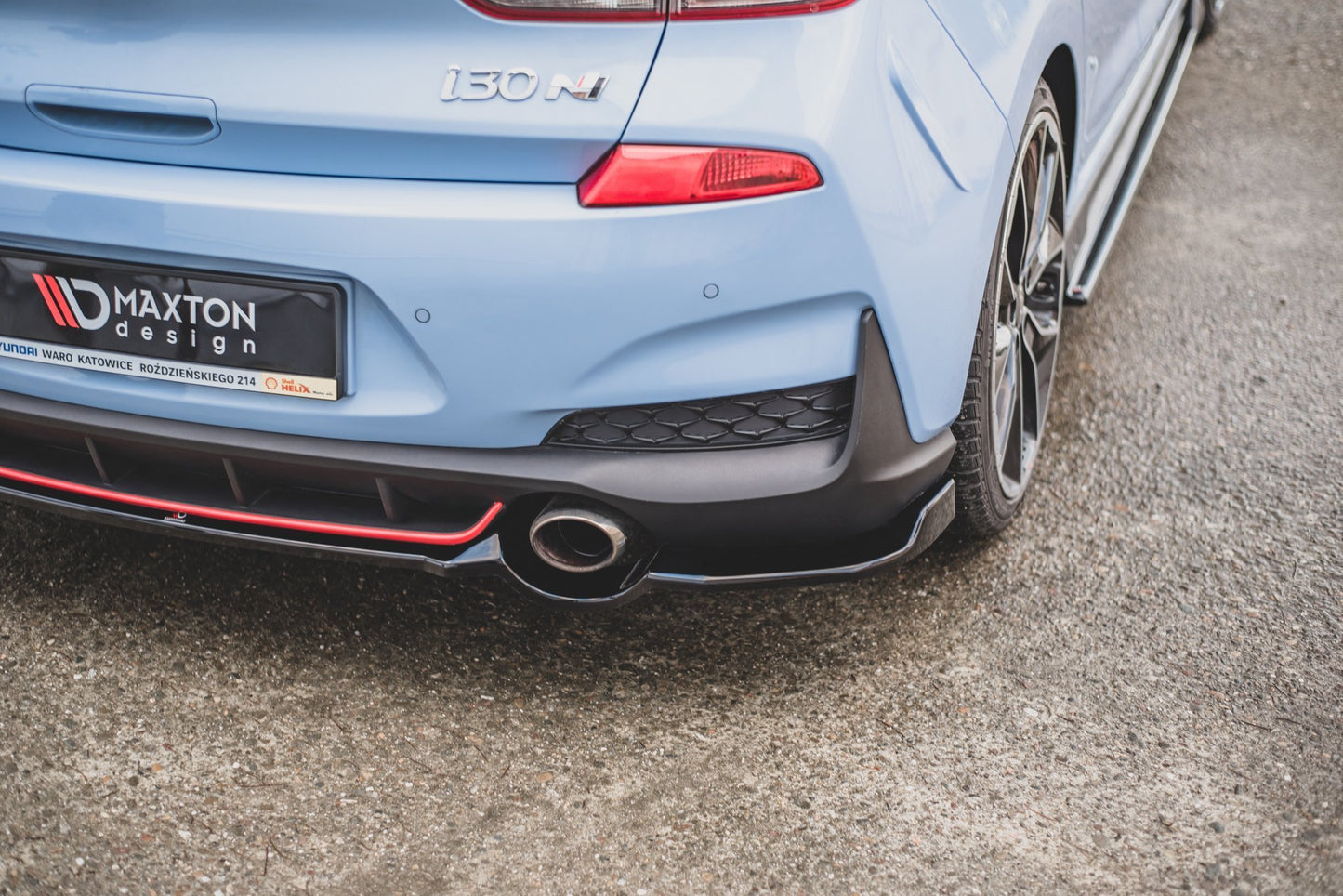 Rear splitter hyundai i30 n mk3 hatchback