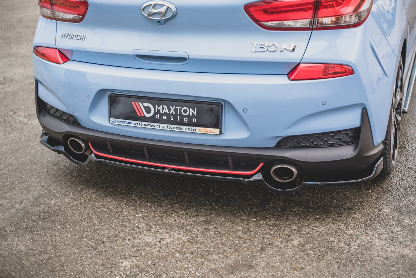 Rear splitter hyundai i30 n mk3 hatchback