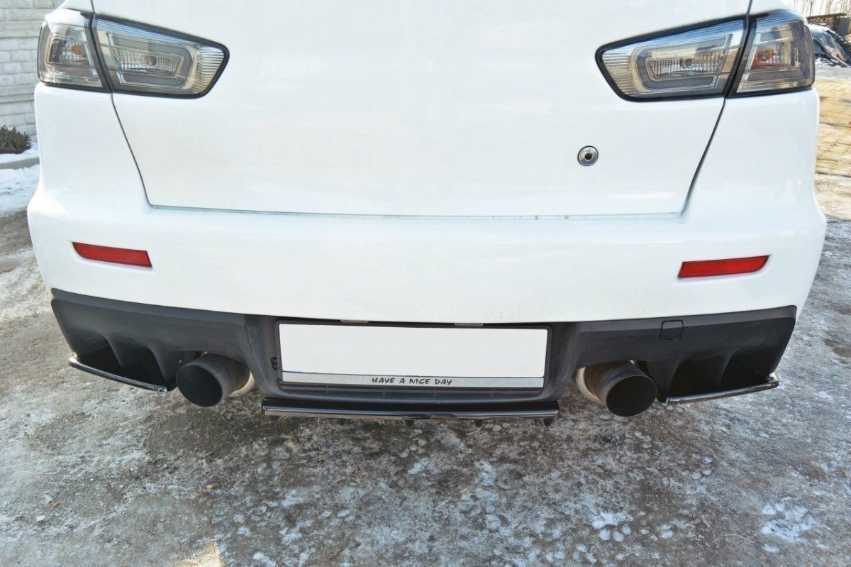 Rear splitter mitsubishi lancer evo x (with vertical bars)