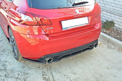 Rear splitter peugeot 308 ii gti (with vertical bars)
