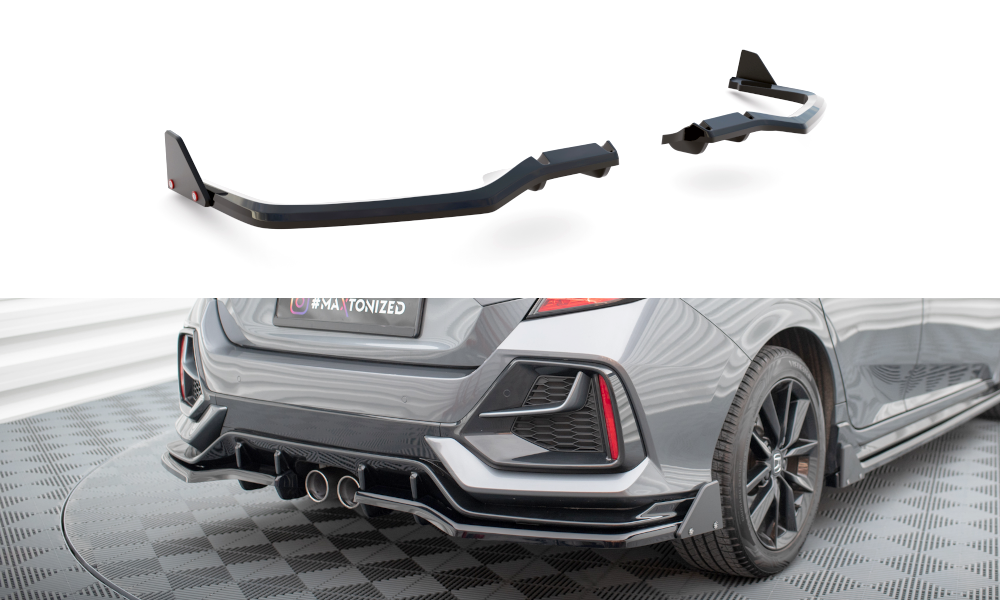Rear splitter v.1 (with vertical bars) + flaps honda civic sport mk 10 facelift