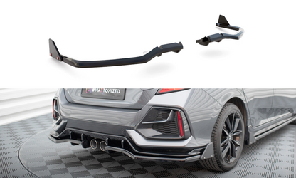 Rear splitter v.1 (with vertical bars) + flaps honda civic sport mk 10 facelift