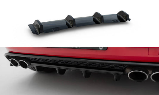 Rear splitter volkswagen golf r hatchback mk7 facelift