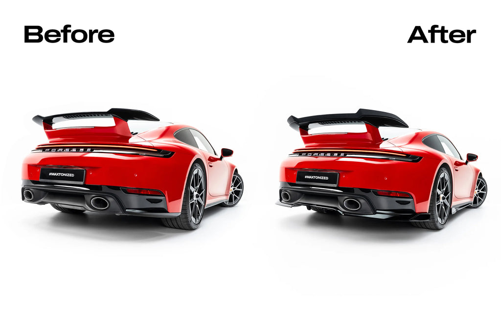 Rear splitter (with vertical bars) suitable for porsche 911 carrera aero 992 facelift