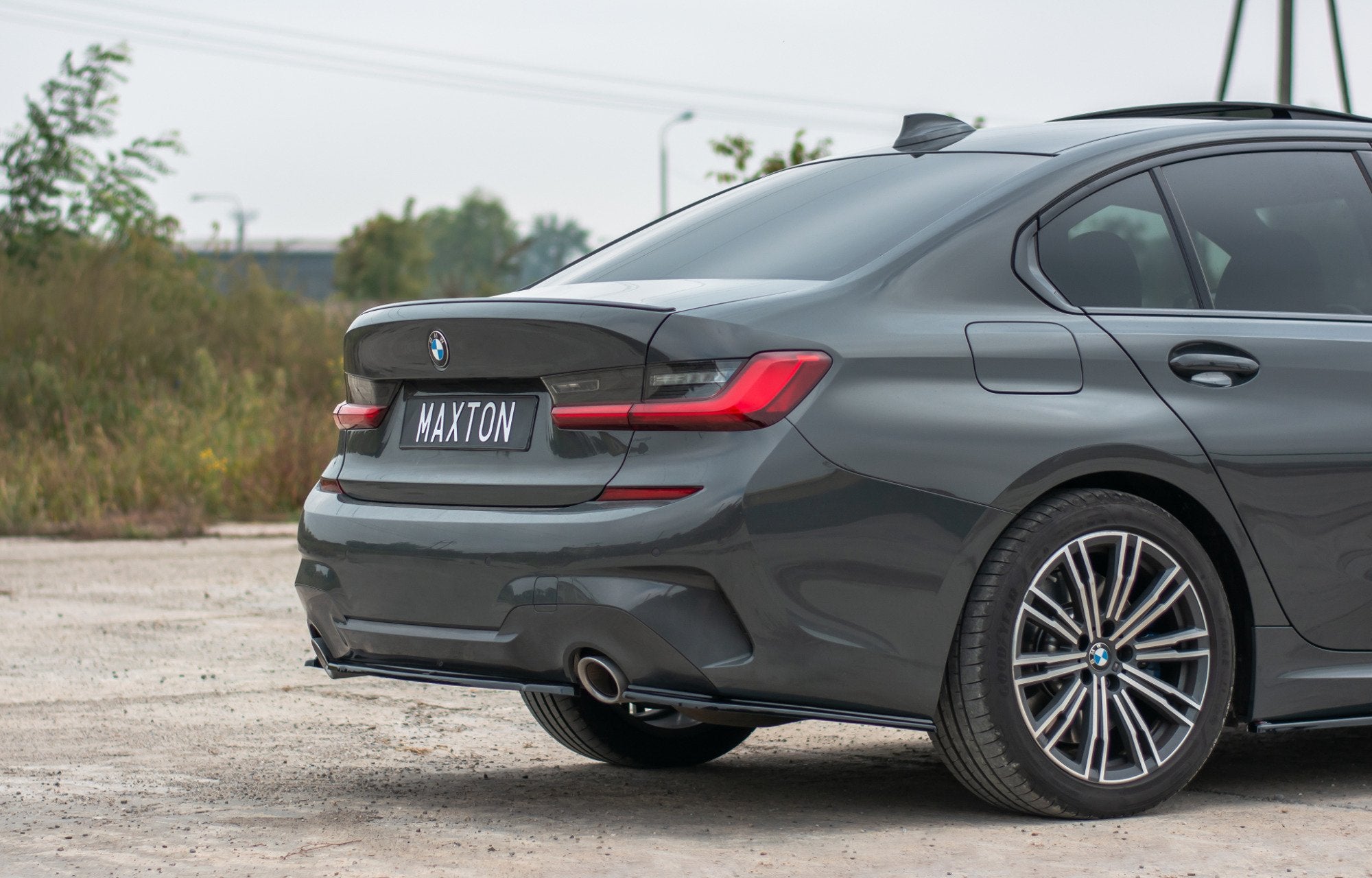 Rear splitter for bmw 3 g20 m-pack