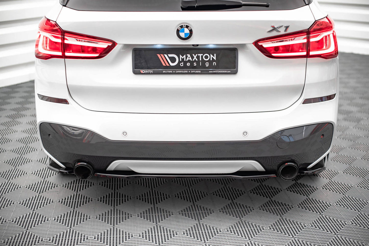 Rear splitter for bmw x1 m-pack f48