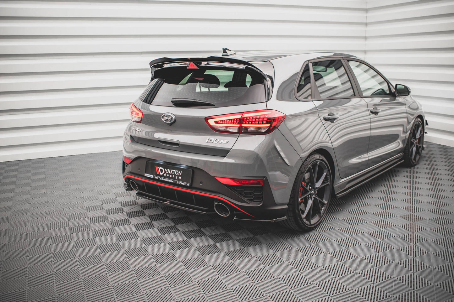 Rear splitter for hyundai i30 n hatchback mk3 facelift