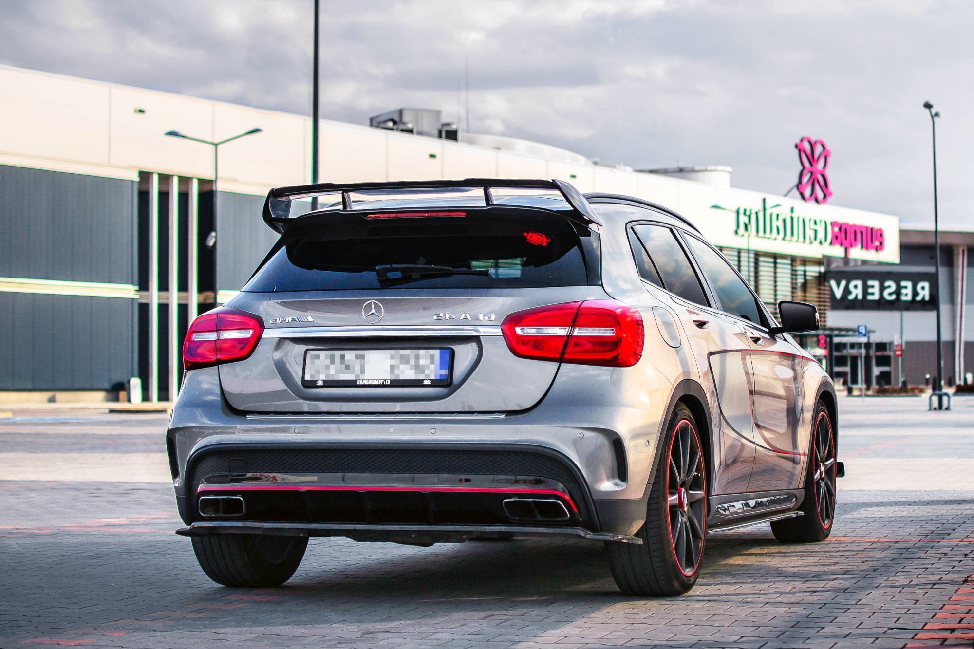 Rear splitter for mercedes-benz gla 45 amg