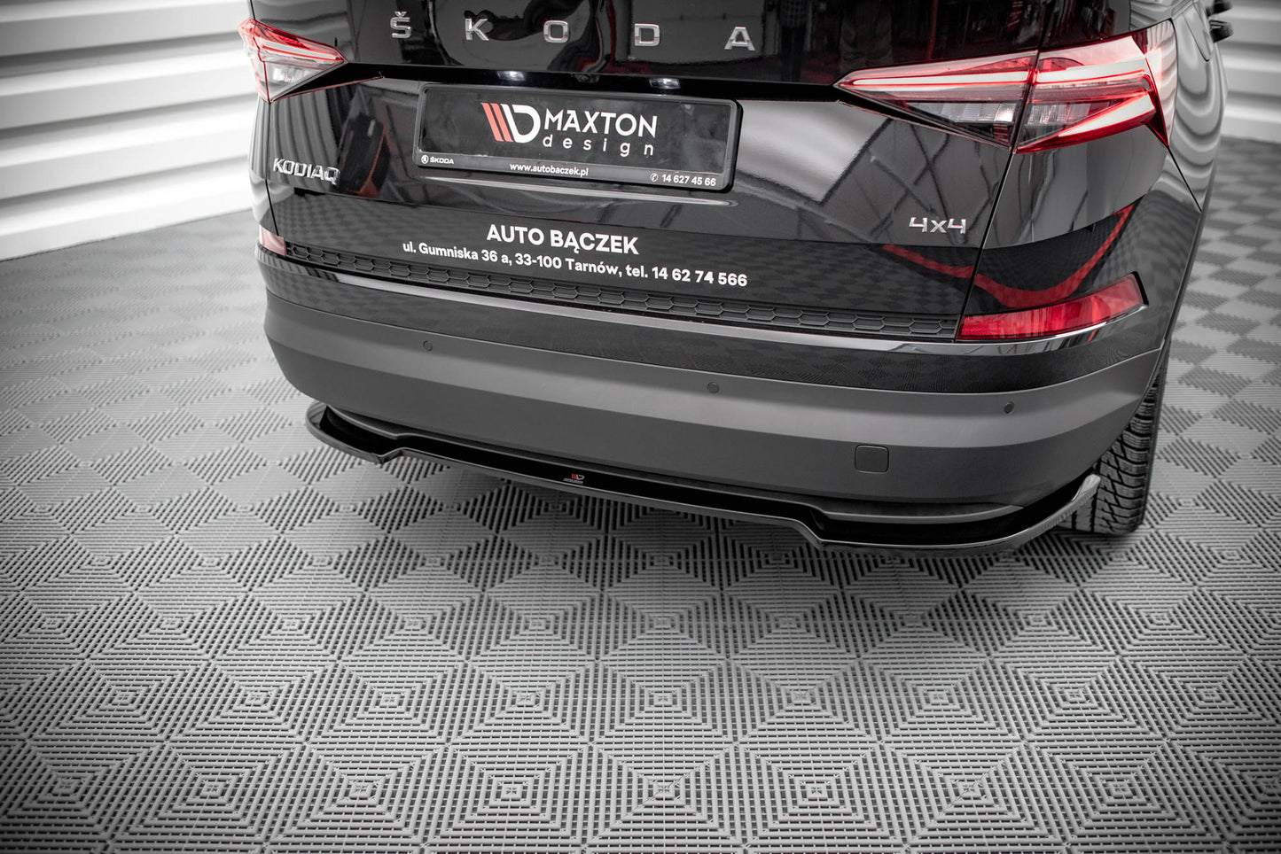 Rear splitter for skoda kodiaq mk1 facelift