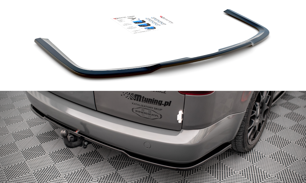 Rear splitter for volkswagen caddy long mk3 facelift