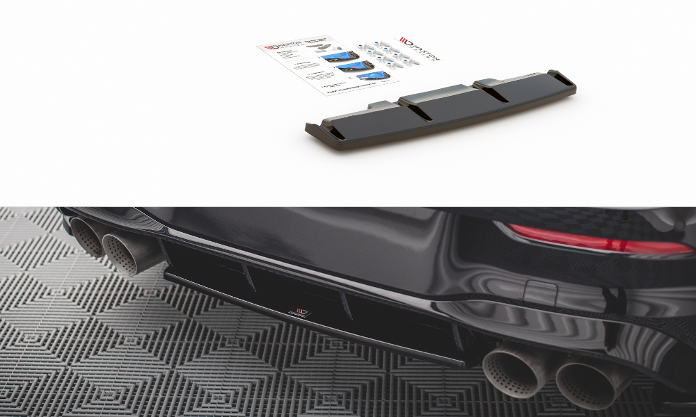 Rear splitter for volkswagen golf r mk8
