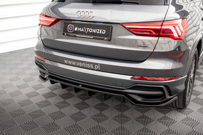 Rear splitter (with vertical bars) audi q3 s-line f3