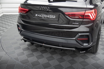 Rear splitter (with vertical bars) audi q3 sportback f3