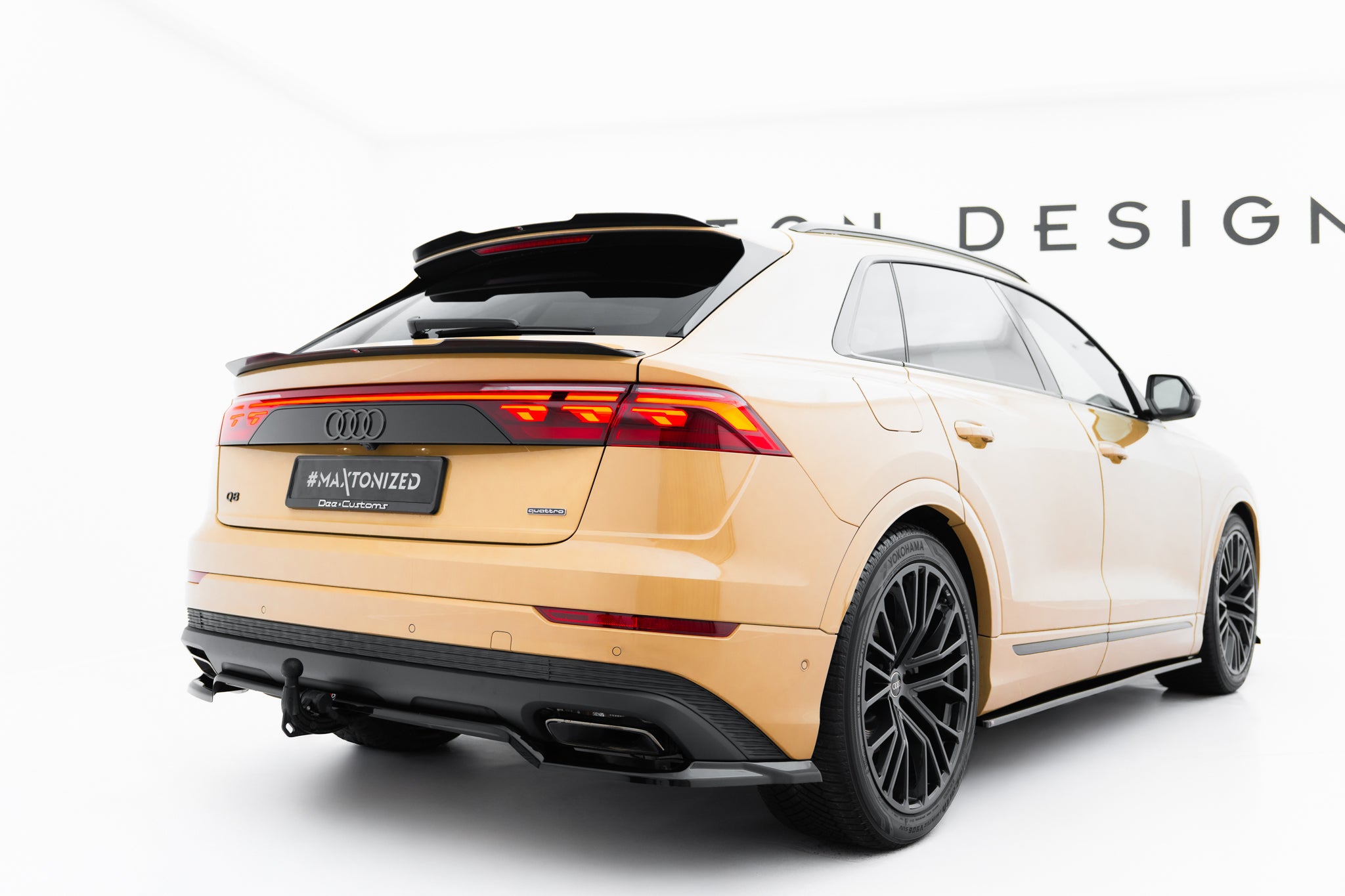 Rear splitter (with vertical bars) audi q8 mk1 facelift
