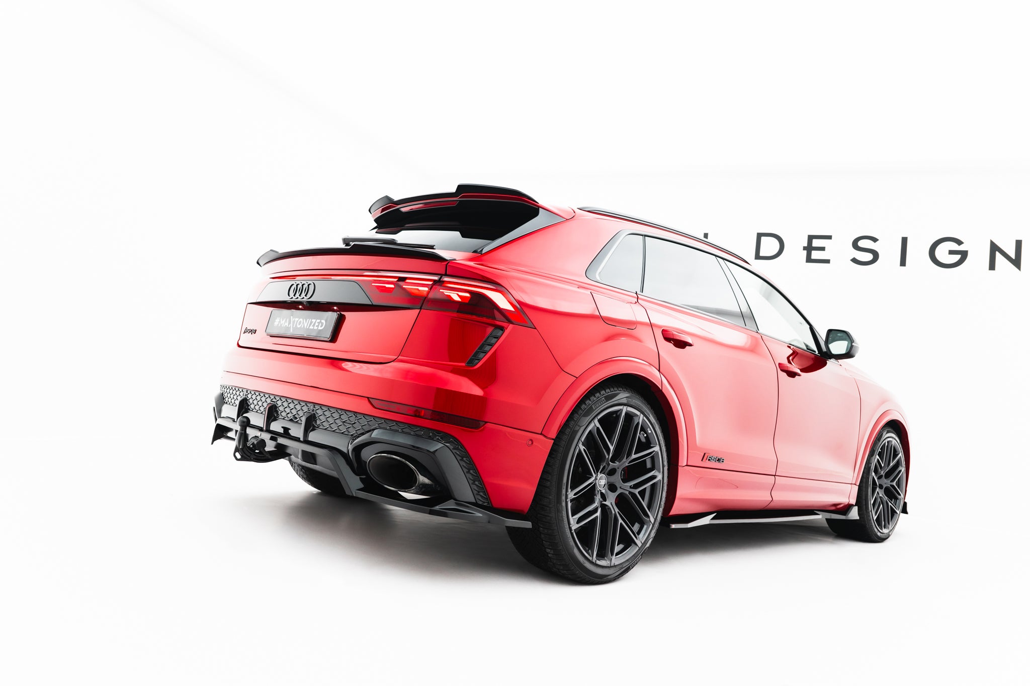 Rear splitter (with vertical bars) audi rsq8 mk1 facelift