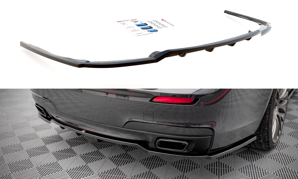 Rear splitter (with vertical bars) bmw 7 m-pack f01