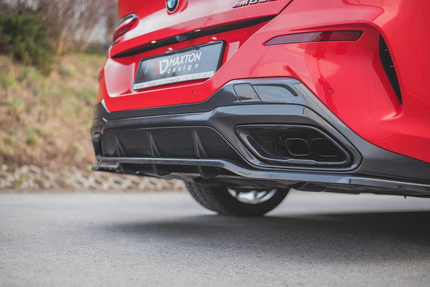 Rear splitter (with vertical bars) bmw 8 coupe m-pack g15