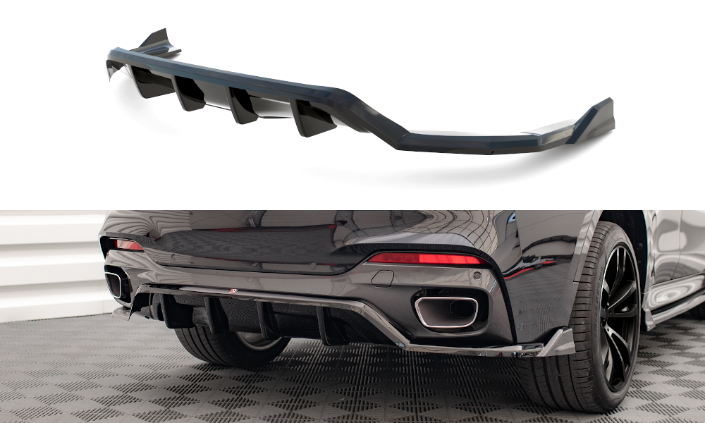 Rear splitter (with vertical bars) bmw x6 m-pack f16