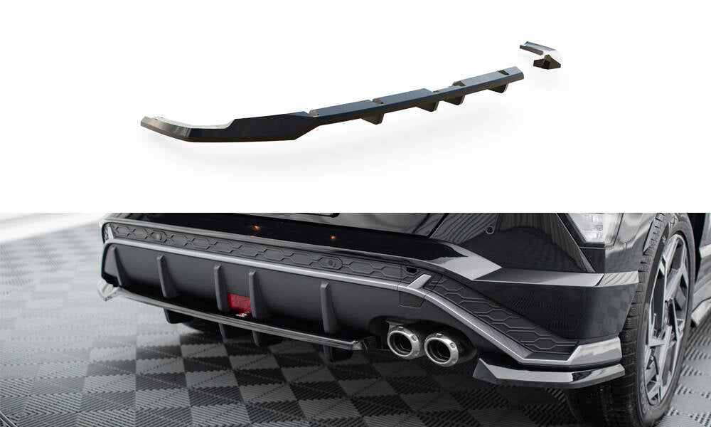 Rear splitter (with vertical bars) hyundai kona n-line mk2