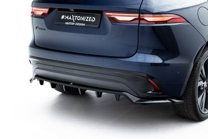 Rear splitter (with vertical bars) jaguar f-pace r-sport mk1 facelift