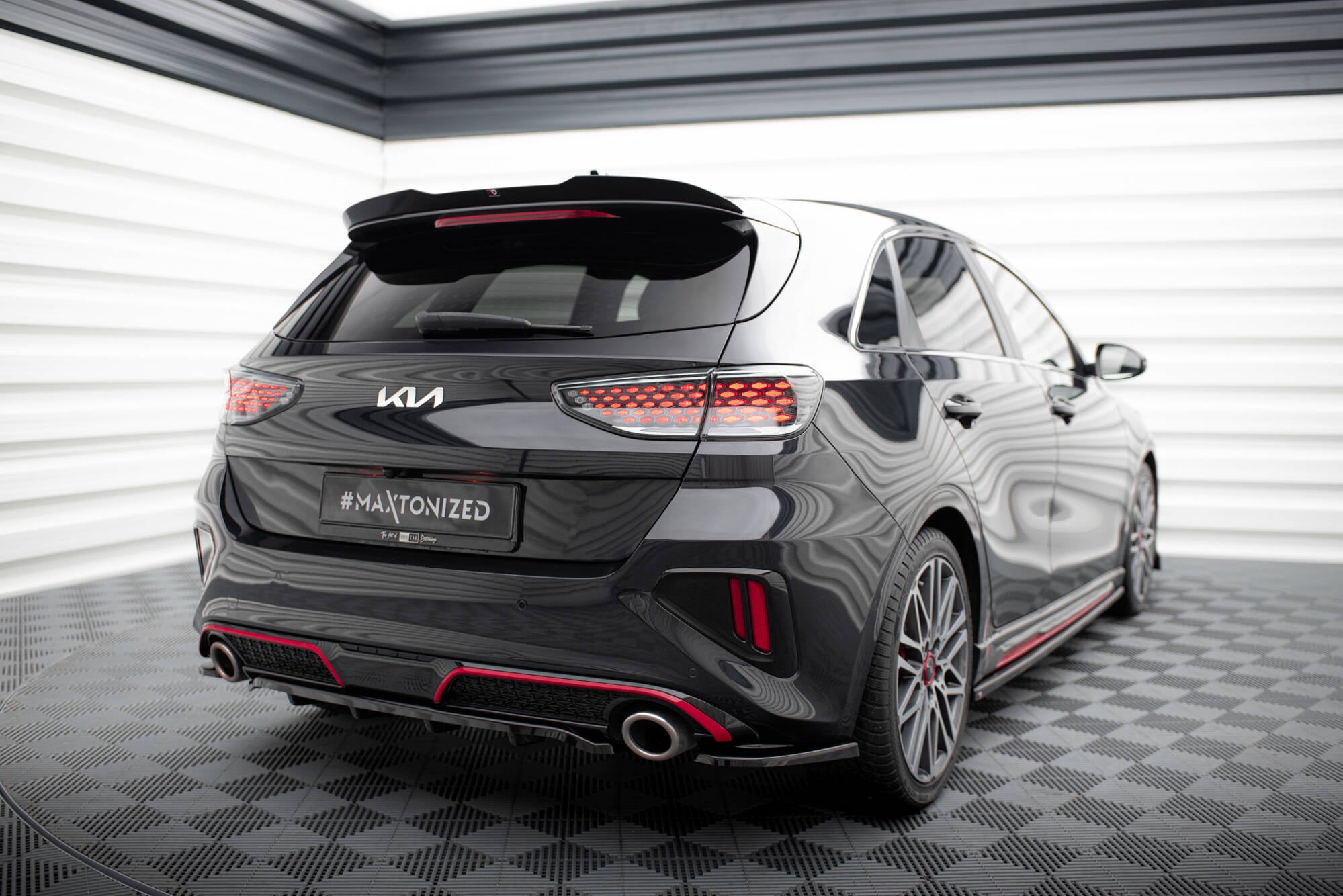 Rear splitter (with vertical bars) kia ceed gt mk3 facelift