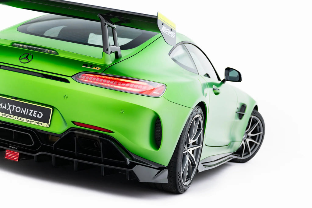 Splitter bak (med vertikale stenger) + led mercedes-amg gt r c190 ansiktsløftning