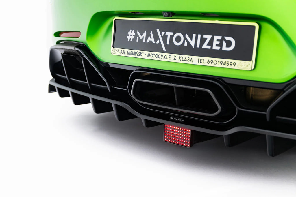 Splitter bak (med vertikale stenger) + led mercedes-amg gt r c190 ansiktsløftning