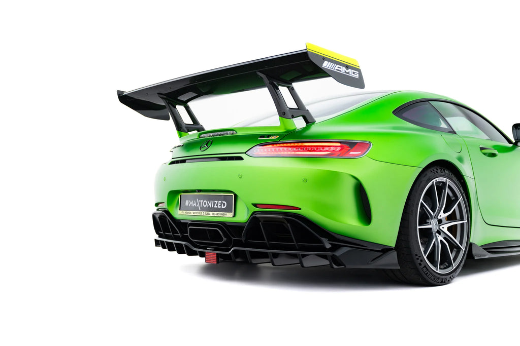 Splitter bak (med vertikale stenger) + led mercedes-amg gt r c190 ansiktsløftning