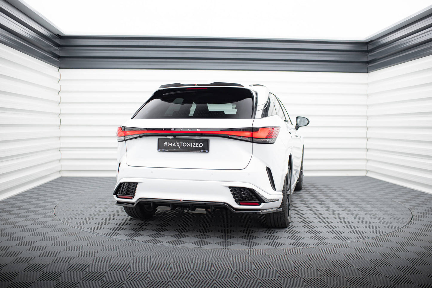Rear splitter (with vertical bars) lexus rx f-sport mk5