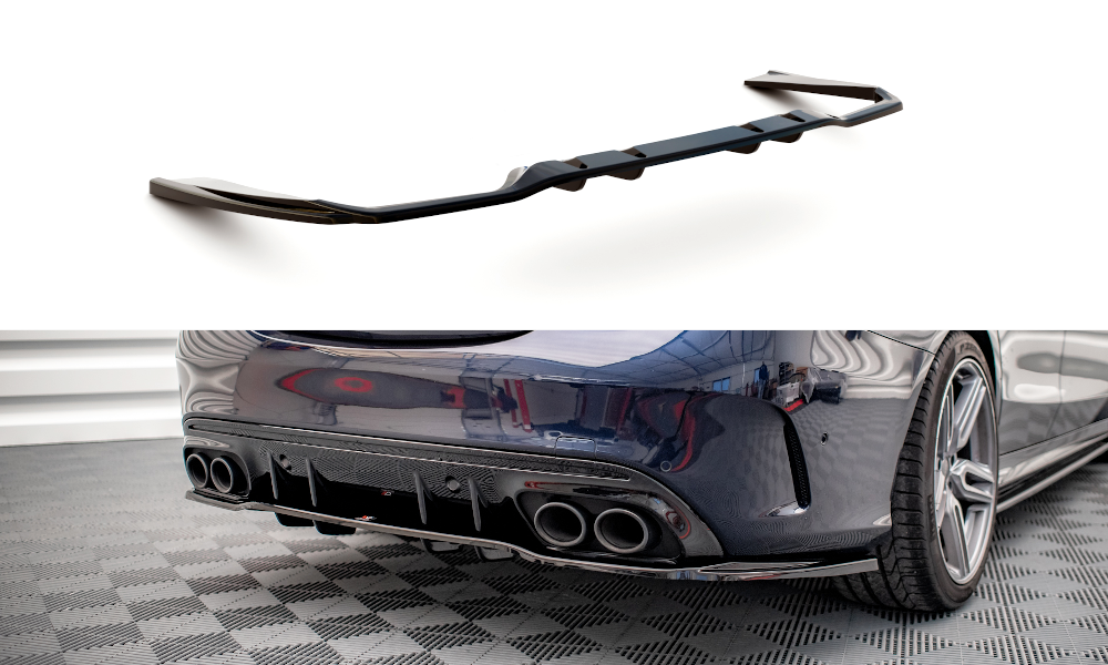 Rear splitter (with vertical bars) mercedes-amg c 43 sedan / estate w205 / s205 facelift
