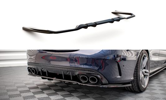 Rear splitter (with vertical bars) mercedes-amg c 43 sedan / estate w205 / s205 facelift