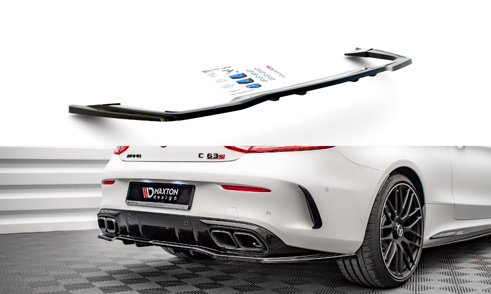 Rear splitter (with vertical bars) mercedes-amg c 63amg coupe amg aero pack c205 facelift
