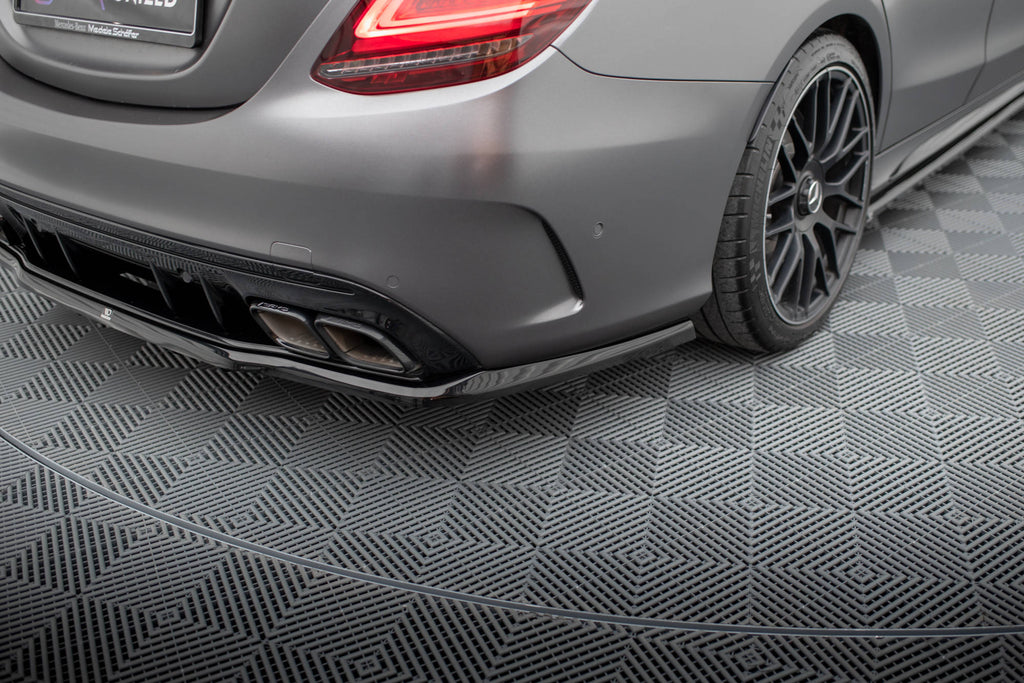 Rear splitter (with vertical bars) mercedes-amg c63 sedan / estate w205 facelift