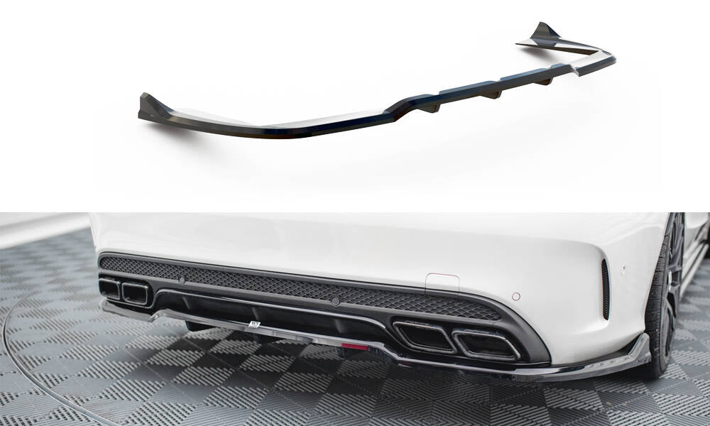 Rear splitter (with vertical bars) mercedes-amg c63 sedan / estate w205 / s205