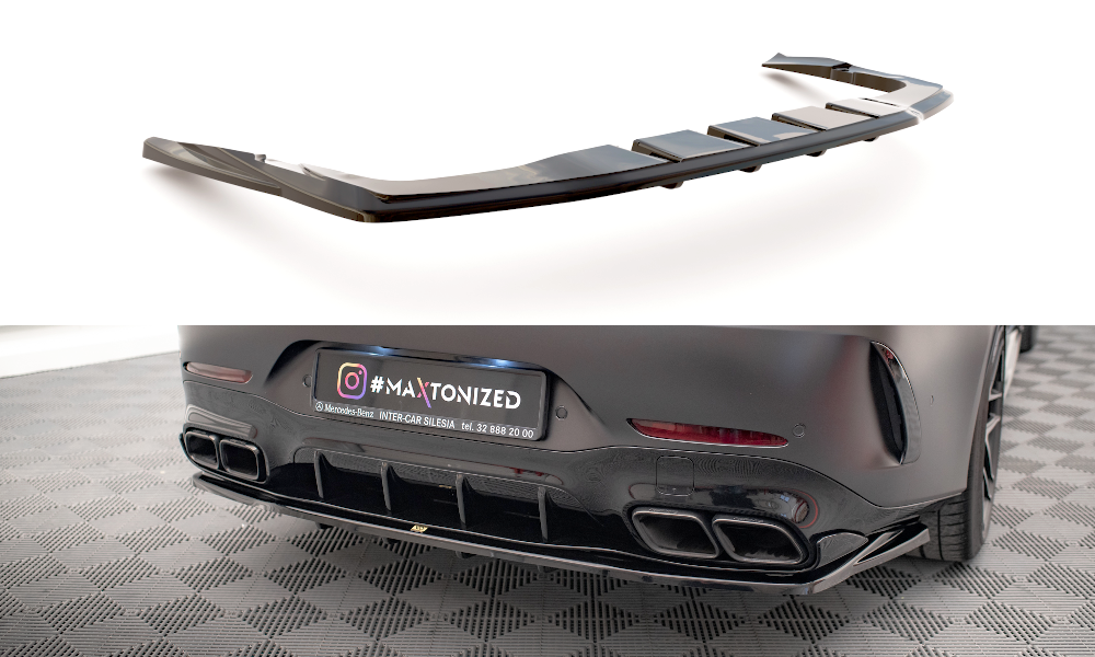 Rear splitter (with vertical bars) mercedes-amg gt 63s 4-door coupe aero