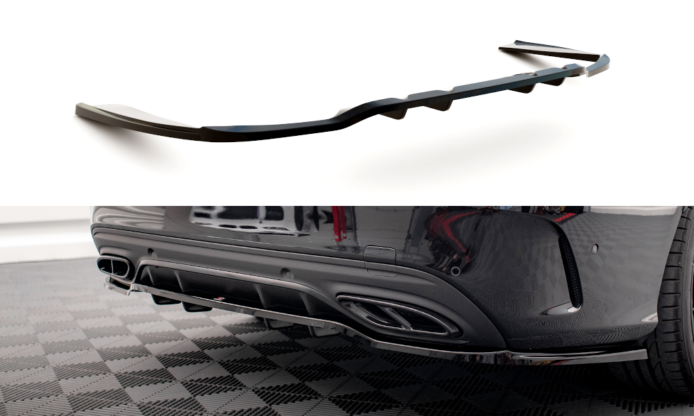 Rear splitter (with vertical bars) mercedes-benz c amg-line w205 facelift