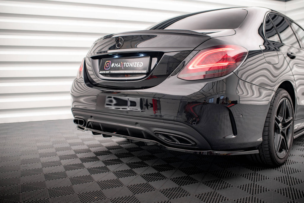 Rear splitter (with vertical bars) mercedes-benz c amg-line w205 facelift