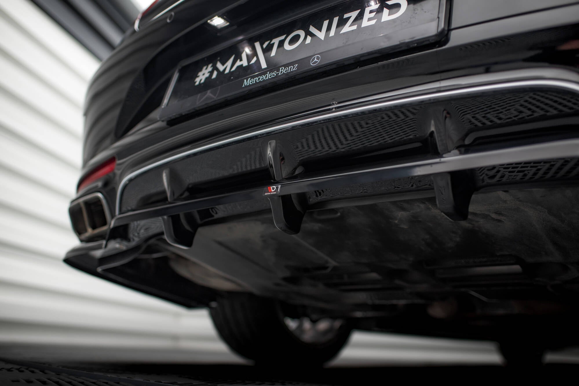 Rear splitter (with vertical bars) mercedes-benz s coupe amg-line c217 facelift