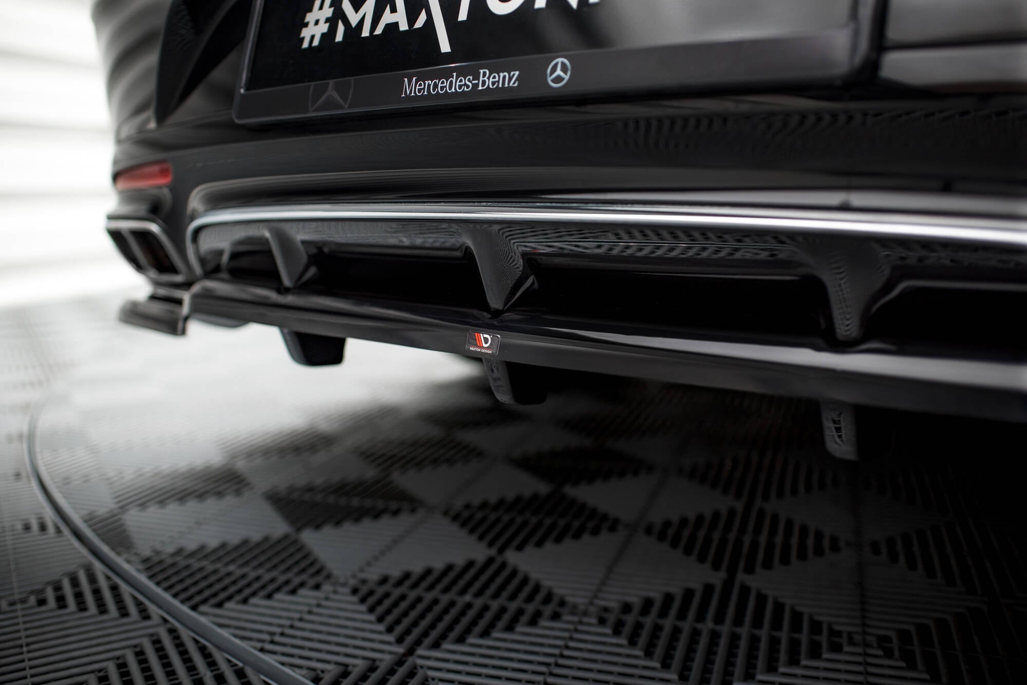 Rear splitter (with vertical bars) mercedes-benz s coupe amg-line c217 facelift