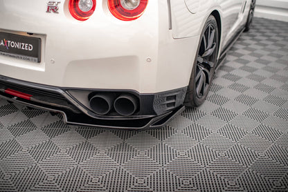 Rear splitter (with vertical bars) nissan gtr r35 facelift