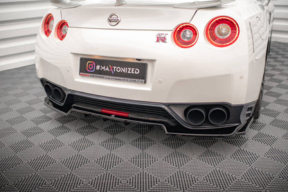 Rear splitter (with vertical bars) nissan gtr r35 facelift