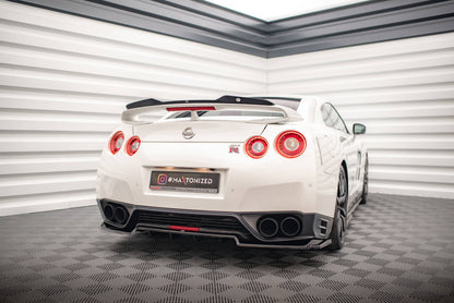 Rear splitter (with vertical bars) nissan gtr r35 facelift